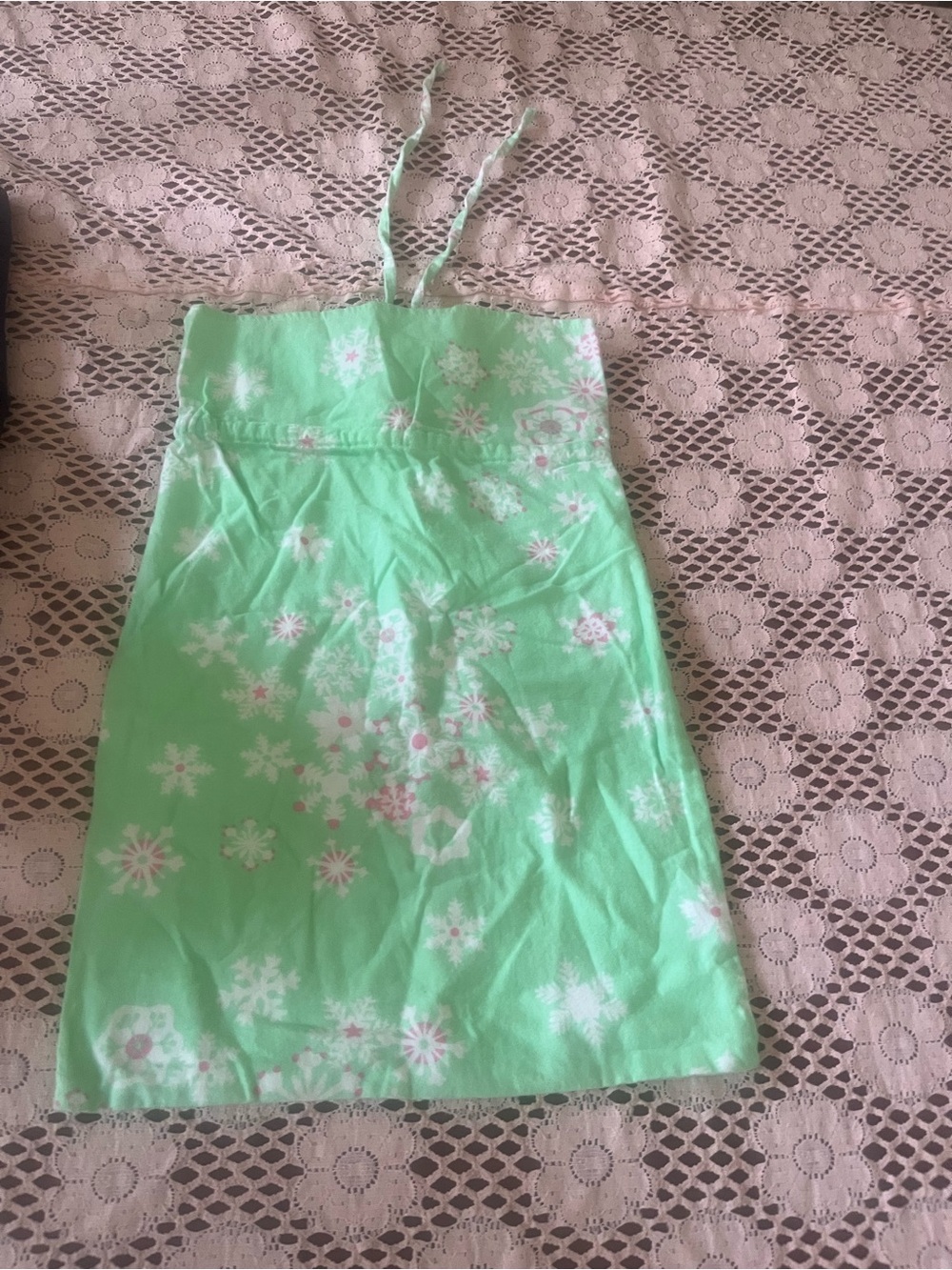Mint Green Floral cloth dust bag